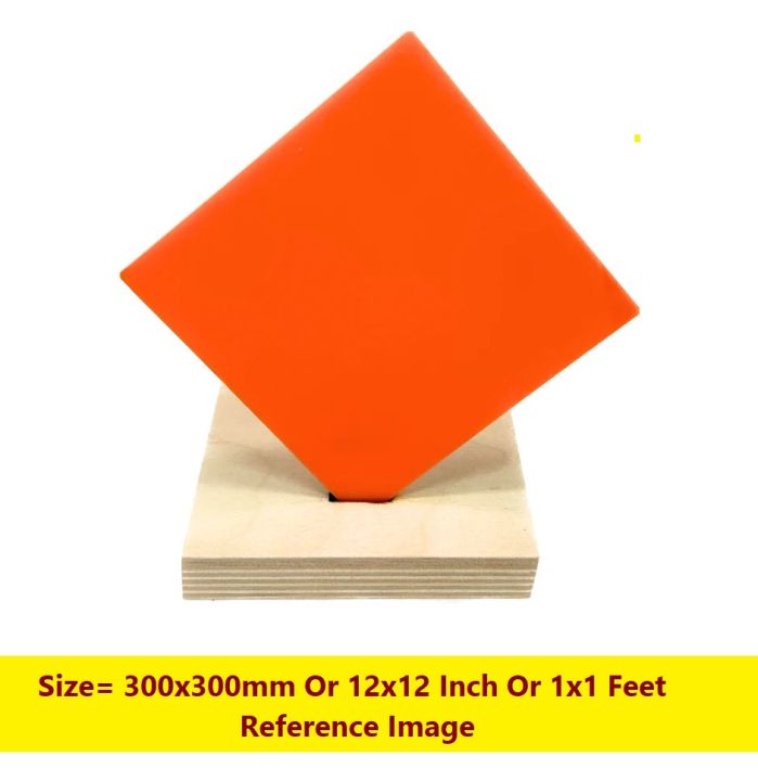 ORANGE 4mm Acrylic Sheet 4mm Orange Plastic Sheet 4mm Thick Acrylic Sheet Cutting Size 300x300mm Or 12×12 Inch Or 1×1 Feet 4mm Orange Acrylic Plexiglass