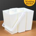 Brush Wash Bucket 3 In 1 Durable White Brushes Paint Cleaning Pot With Handle.