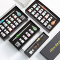Intarsia glass pen dip pen gift box creative crystal signature pen high-grade water dipping pen gold powder ink set.