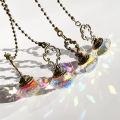 4 Pieces Artificial Crystal Ceiling Fan Pull Chains Pull Chain Extension with Connector for Light Ceiling Fan Desk Lamp.