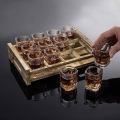 Heavy Base Square Shot Small Glass Set of 12 ,welcome Drink Tequila Shot Glasses, 60 ML Crystal Glass Transparent -12 pcs.