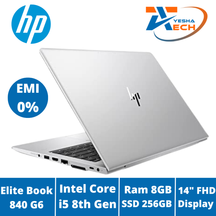 HP Elite Book 840 G6 intel core i7 8th gen 8GB Ram 256GB SSD 14inch FHD silver laptop (Pre Owned Certified)