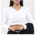 Crop top short body long sleeve fashionable blouse for women's.. 