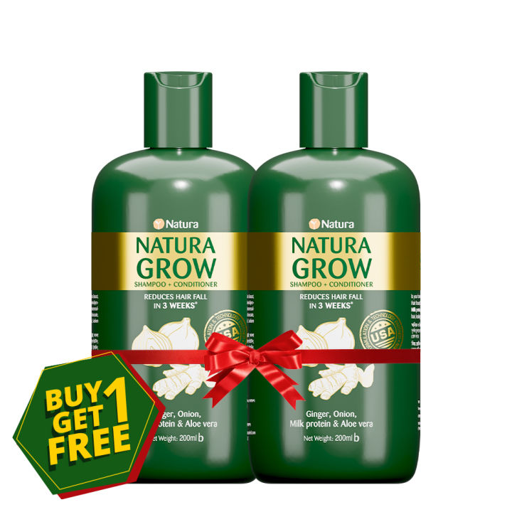 Natura Grow Shampoo + Conditioner 200ml (Buy 1 Get 1)