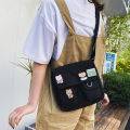 Japanese Harajuku cute vintage girl crossbody bag ulzzang Korean version ins student canvas bag female messenger bag.