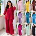 Women's Korean Style Oversized Shirt & Pant Set.