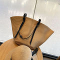 Large Capacity Beach Shopping Bags Luxury Designer Rattan Woven Shoulder Bag Women Handmade Straw Handbags Summer Travel Bag. 