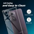 Oppo Reno 12 Pro 5G Premium Silicone Case Crystal Clear Soft TPU Ultra-Thin Transparent Flexible Protective Mobile Phone Back Cover.