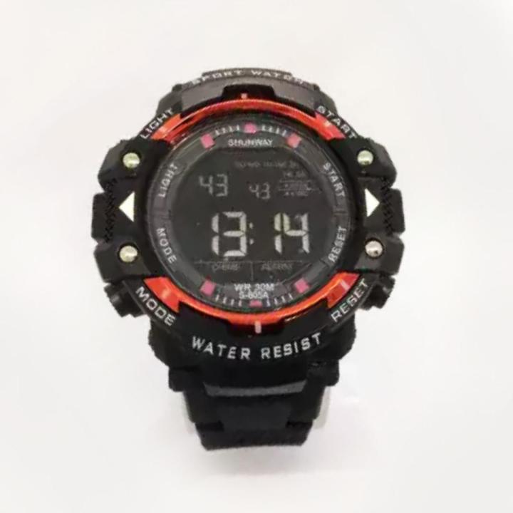 Rubber Sports Digital Watch  for Men Black - Watch