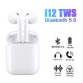 i12 Bluetooth Headset TWS Bluetooth 5.0 Noise Cancelling Touch Control Earphone With Charging Box.