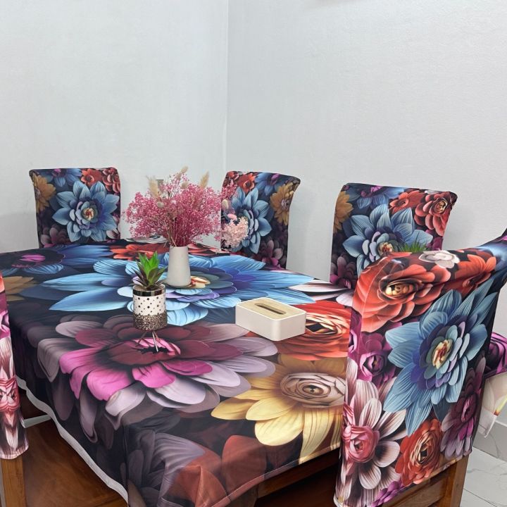 3D%20Print%20Dining%20table%20Cloth%20runner%20and%2006%20pieces%20chair%20cover%20Full%20Set%20203%20-%20Image%202
