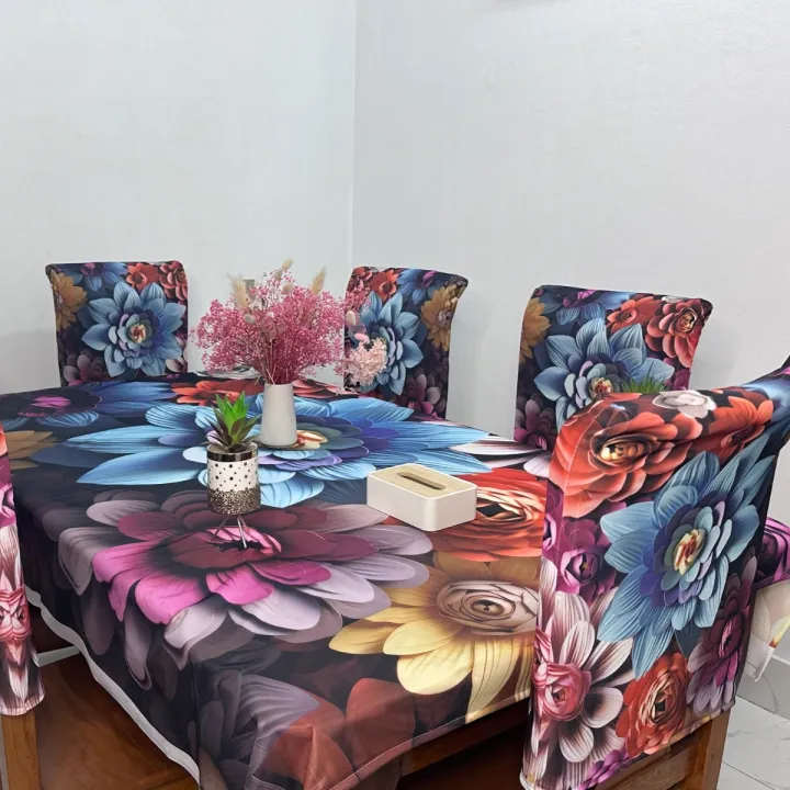 3D%20Print%20Dining%20table%20Cloth%20runner%20and%2006%20pieces%20chair%20cover%20Full%20Set%20203%20-%20Image%202
