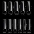 500/550pcs Water Pipe Square Nail Tips XL Clear/Nature Half Cover False Nail Tips 0-9 size Square Extend Long False Nail Tip%TD.