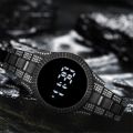 Women Diamond Touch Screen LED Watch Fashion Steel Band Electronic Watches for Girl. 