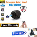 Super Premium Rechargeable Battery X5 Mini Camera Full HD 1080P 4K WiFi Wholesale Wireless CCTV Night Vision 140 Wide Angle Lens Video Recorder Sound Detector for Safety Security IP Controlled Professional Cam Black Color Free Gift Mobile Stand Included!. 