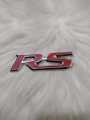 1 Pcs 3D Metal RS Logo car emblem Rear Trunk Sticker Sport version modification Car Styling. 