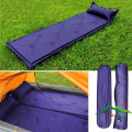 Single Person Inflatable TPU Insulated Folding Camping Sleep Pad Sleeping Mat Tent Mat with attached pillow. 