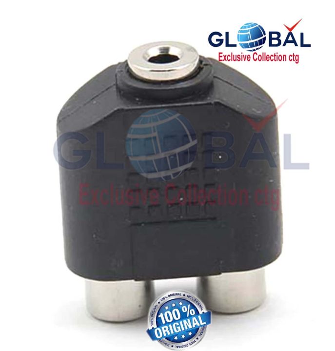 Dual%20Rca%20Female%20(4%20Piece)%20To%20Adapter%20Connector%203.5Mm%20Female%20Jack%20-%20Image%203