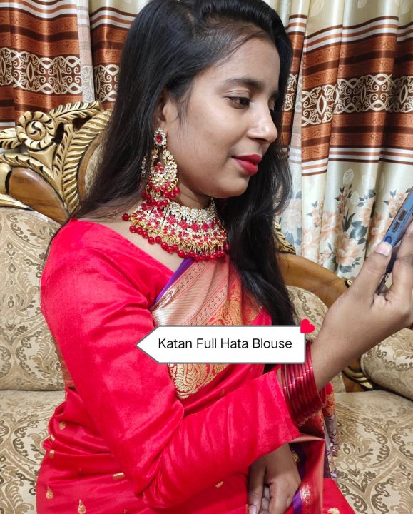 Katan%20Tops%20Bra%20Cut%20Long%20Sleeve%20Blouse%20Best%20Qualityfull%20Good%20Stitching%20For%20Women%20-%20Multicolor%20-%20Blouse%20-%20Image%202