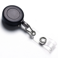 Black Plastic Slide Chest Pocket Clip ID Tag Name Identity Badge Holder Reel Working Permit Case Staff Employee Pass Work Card. 