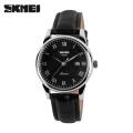 【Flash sale】 fashion couple quartz leather casual business clock waterproof watches for men women 9058. 