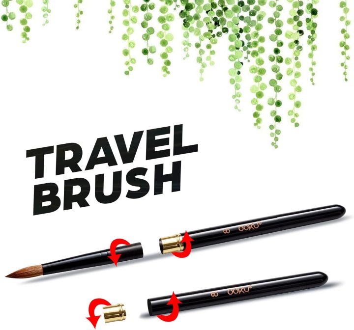1 Pc Paint Brushes | Travel Watercolor Brush with Reversible Cap | Premium Fine Paint Brush for Watercolor, Gouache, Acrylic, Pocket Brush - Brush No.12