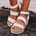 New Summer Women Golden Sandals Platform Heels Cross Strap Ankle Lace Peep Toe Beach Party Ladies Shoes Zapatos Sandals. 