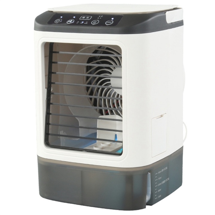 Portable Fan Desktop Dual Ultrasonic Atomization 3-Speed Mute Air Cooler Night Light Electric Fan for Home Easy Install Easy to Use