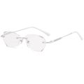 Man Rimless Reading Glasses Women Blue Light Blocking Read Glasses HD Lenses Presbyopic Eyewear Half Frame Presbyopia Eyeglasses. 