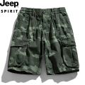 JEEPJeep Men's Fifth Pants Summer Shorts Men's Thin Breathable Tooling Half Pants Outdoor Fishing Multi-Pocket Fashion.