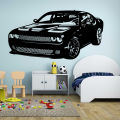 Large For Dodge Challenger SRT Supercharged HEMI Hellcat Car Wall Decal Sticker Playroom Kids Room Vinyl Home Decor. 