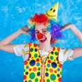 Clown Costume Clown Wig Clown Nose Accessories Bow Tie White Gloves.