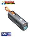 Proton Mini Power Bank with Torch 5000mAh (751091) | Compact Portable Fast Charging Power Bank | Type-C | Black | 60 Days Warranty.