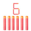 6PCS Mega for Nerf 9.5cm Red Rifle Darts Mega Foam Big Hole Head for N-Strike Mega Series. 