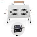 Grill Barbecue Grill Camping Grilling Meat Holder Rack Cooking Tabletop Grill for Outdoor, Camping, Campfire , With Baking Tray, White. 