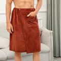 Soft Mens towel wrap Comfortable Absorbent Lightweight Wearable towel Quick-drying Snap closure Bath and shower wrap for Gym Beach Travel Spa resorts Post-shower comfort. 