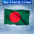Premium National Flag Bangladesh 6ft x 3.5ft Factory Direct Supply Set B Chinese Fabrics Potaka Any Event Qualities Exhibit Patriotism Celebrating Victory or Independence Day Stationery & Craft article Green Red Colored - Awesome Gift Item Model. 