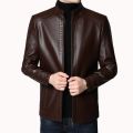 Men Brand Jacket New Spring Autumn Solid Color Fall Soft Leather Jackets Male Fashion Thin Long Sleeves Zipper Coat Clothing.