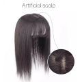 Synthetic Hair Toppers Women Topper 9*12cm Natural Straight Hair Clip In Wigs For Women Hairpiece With bangs. 
