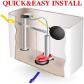 Toilet Flapper Replacement Kit Accessories Universal Toilet Plug Flapper for 2Inch Flush Valve, Water Saving.