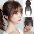 Fashion Girl Wig Bangs Front Fringe Bangs Invisible Seamless Hairpieces for Women Synthetic Bangs Clip In Bangs Extensions Bald Hair Replacement Hair Blocks.