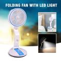 Rechargeable Folding Table Fan With Led Lights - Stay Cool And Well-Lit With A Rechargeable Folding Table Fan Equipped With Led Lights. 