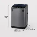 Haier 7.5kg Top Load Automatic Washing Machine | Air Dry | 3D Rolling Wash |10 Years Motor Warranty | Free delivery & Installation (HWM75-ABFIS6).