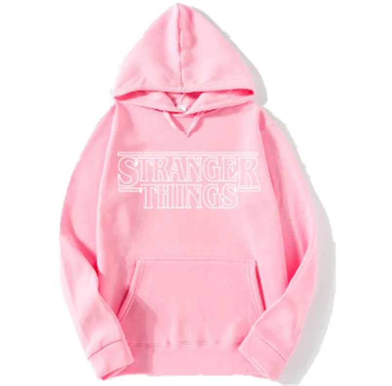 Brand Fashion Hoodies Stranger Things Letter Printed Hoodie Men