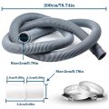 Drain Hose Extension for Washing Machines,2M Drain Hose Universal.