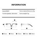 2023 Anti-Blue Light Glasses, Stylish Retro Black Frame Men's Prescription Glasses, Clear Lens 0~-400°. 