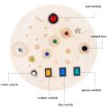 Wooden Busy Board with LED Light Montessori Toys for Toddler 1-3Y Baby Sensory Educational Travel Toggle Switch Toy Kids Gift.