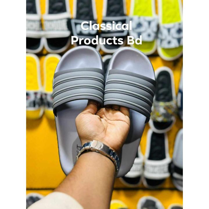 New Collection Black and White Color BD style Slide Slipper Casual Sandal For Men