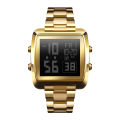 SKMEI SK1369S Golden Stainless Steel Digital Watch For Men - Golden.