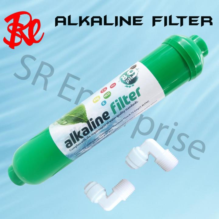 RO Water Purifier ALKALINE - Filter Cartilage and With 2Pcs Elbow
